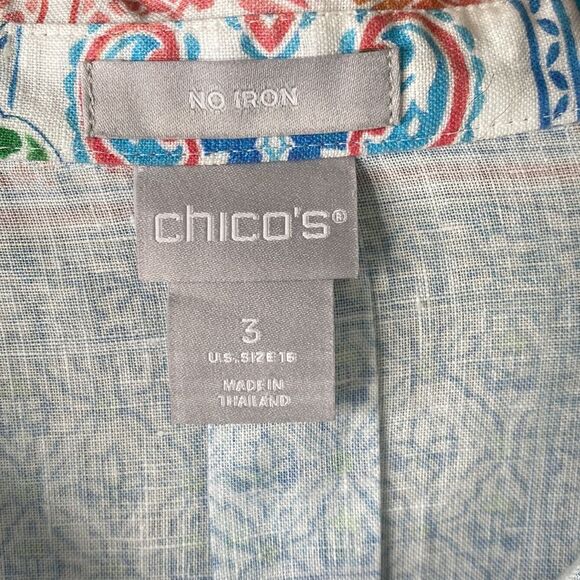 Chico's Multicolor Button Down Shirt - Picture 6 of 16